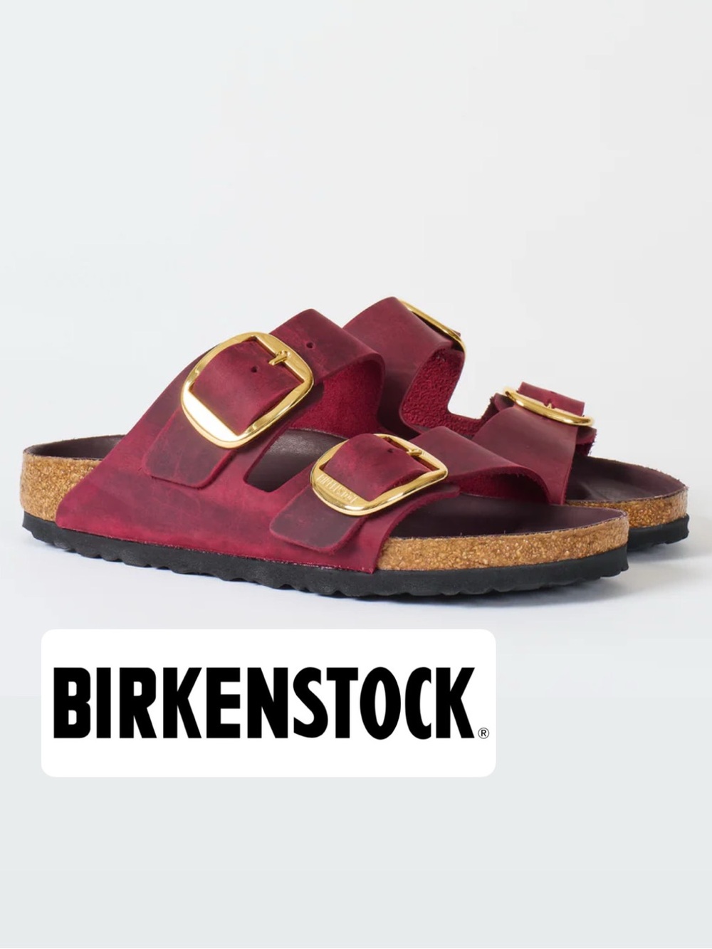 Birkenstock Arizona Big Buckle Oiled Leather Sandal - Fire Red - Size 41 EU